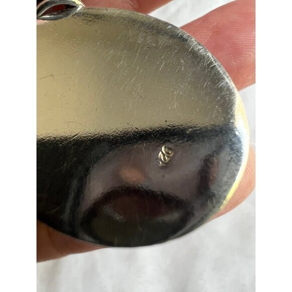 925 Vintage Style Rainbow Flash Moonstone POISON Locket Pendant Necklace - Picture 11 of 12